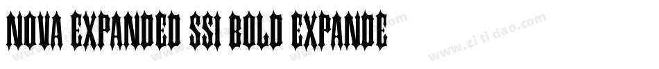 Nova Expanded SSi Bold Expanded Italic字体转换